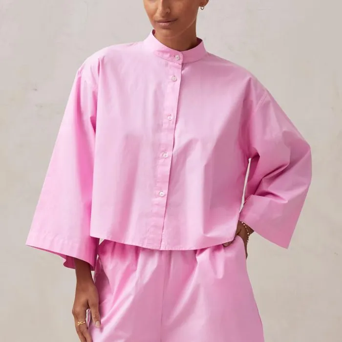 ALOHAS Shirts Women Maira 8211 Pink Cotton Shirt