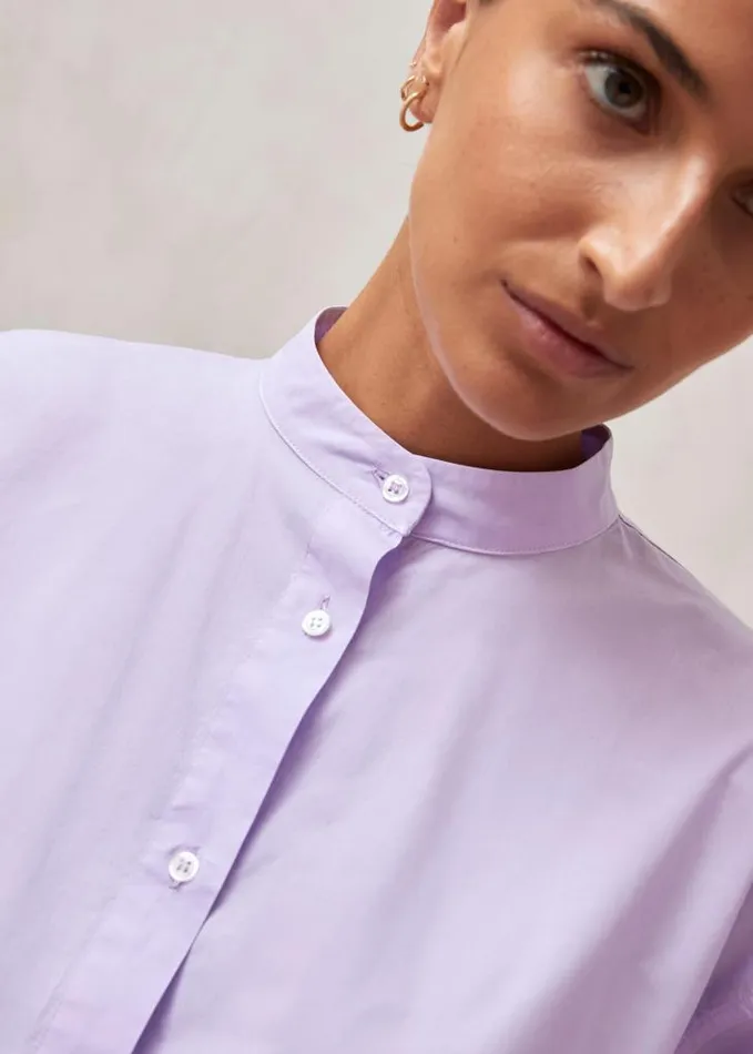ALOHAS Shirts Women Maira 8211 Purple Cotton Shirt