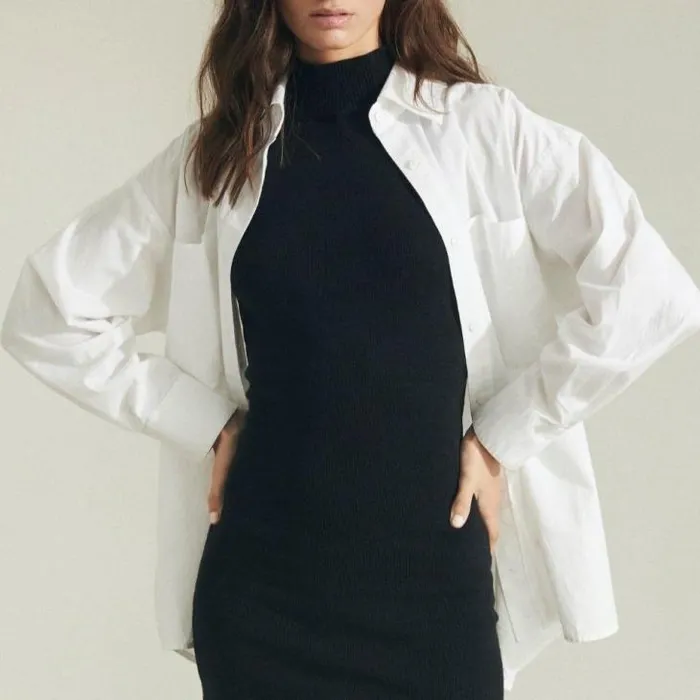 ALOHAS Shirts Women Trophy 8211 White Cotton Shirt