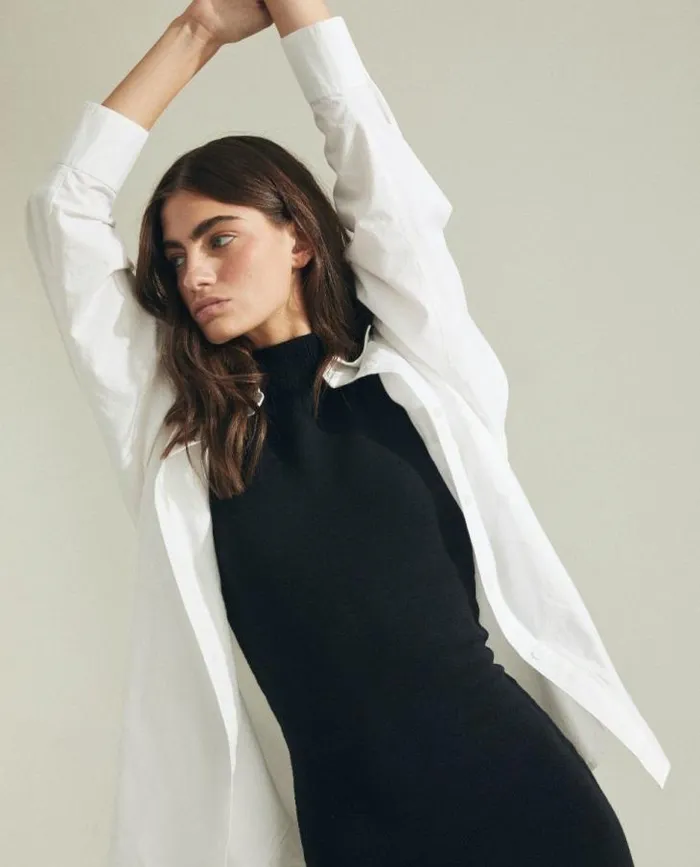 ALOHAS Shirts Women Trophy 8211 White Cotton Shirt