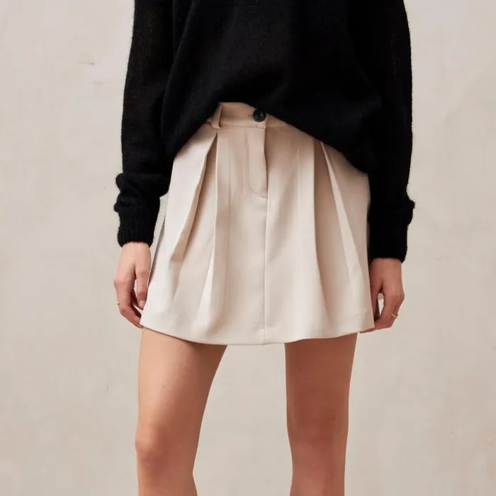ALOHAS Skirts Women Carline 8211 Beige Mini Skirt