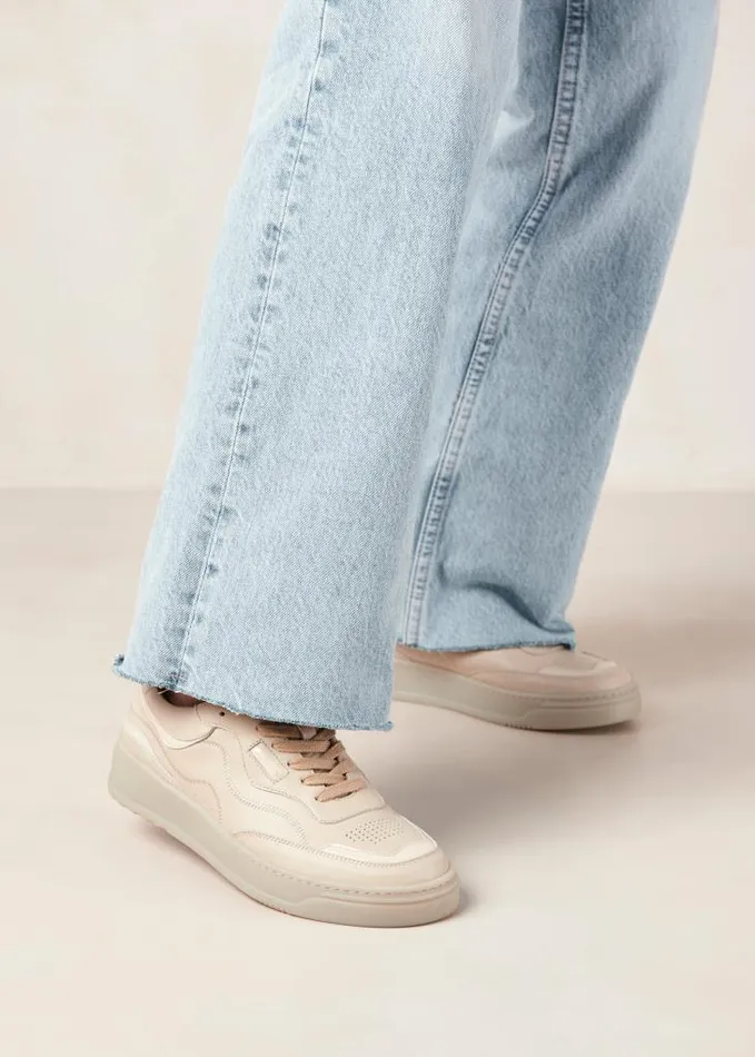ALOHAS Sneakers Women TB87 8211 Cream Leather Sneakers