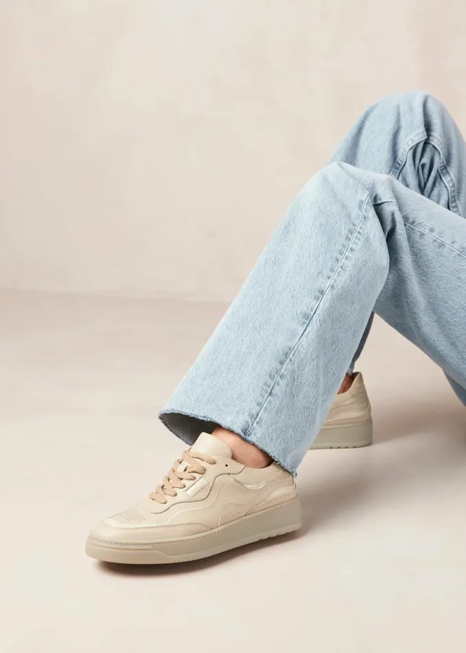 ALOHAS Sneakers Women TB87 8211 Cream Leather Sneakers