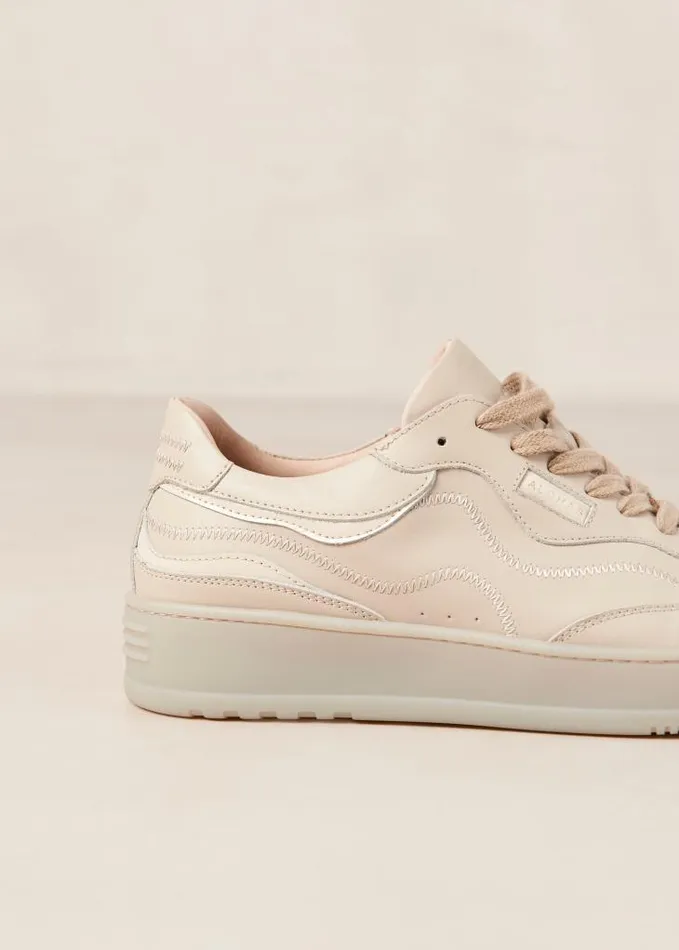 ALOHAS Sneakers Women TB87 8211 Cream Leather Sneakers