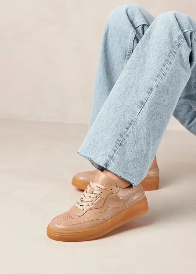 ALOHAS Sneakers Women TB87 8211 Taupe Leather Sneakers