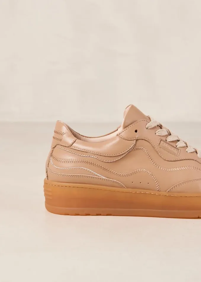 ALOHAS Sneakers Women TB87 8211 Taupe Leather Sneakers