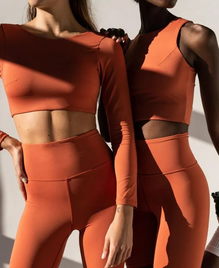 ALOHAS Sportswear Women Core 8211 Orange Riad Crop Top