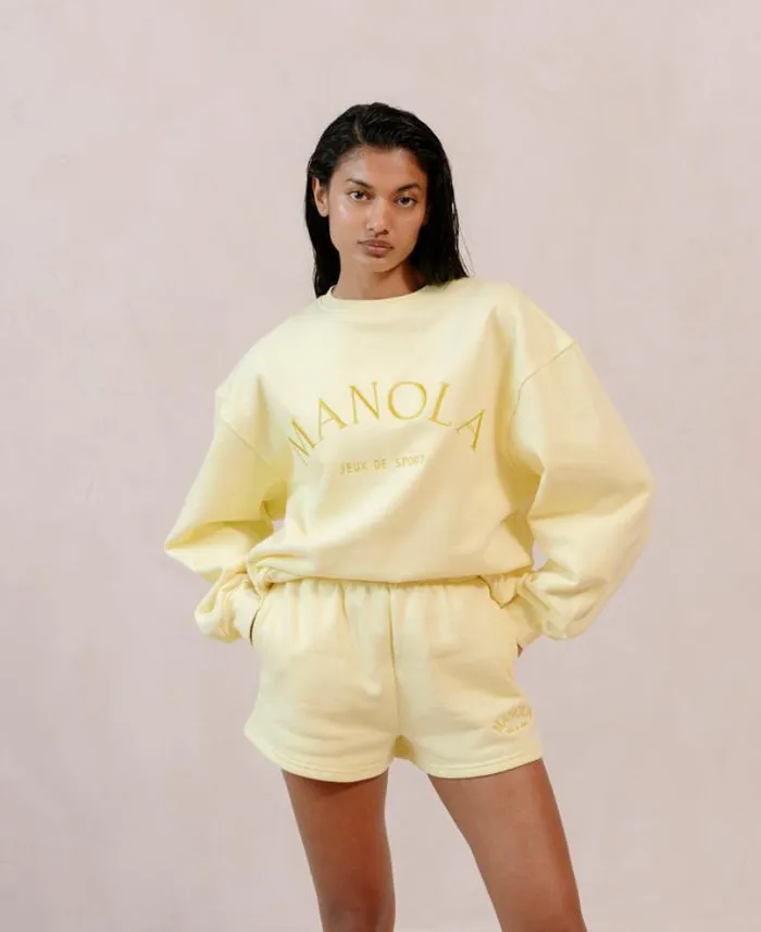 ALOHAS Sportswear Women Iconica 8211 Yellow Cotton Sweatshirt