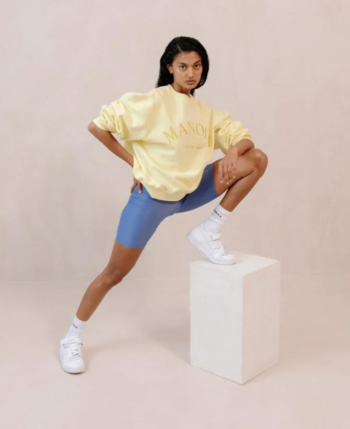 ALOHAS Sportswear Women Iconica 8211 Yellow Cotton Sweatshirt