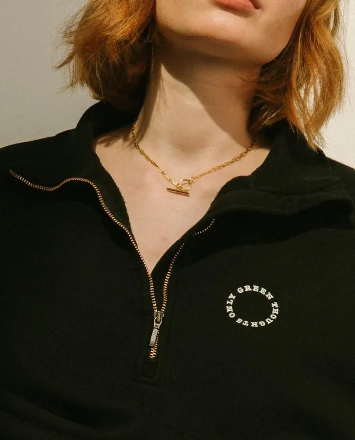 ALOHAS Sportswear Women Macchiato 8211 Black Cotton Sweatshirt