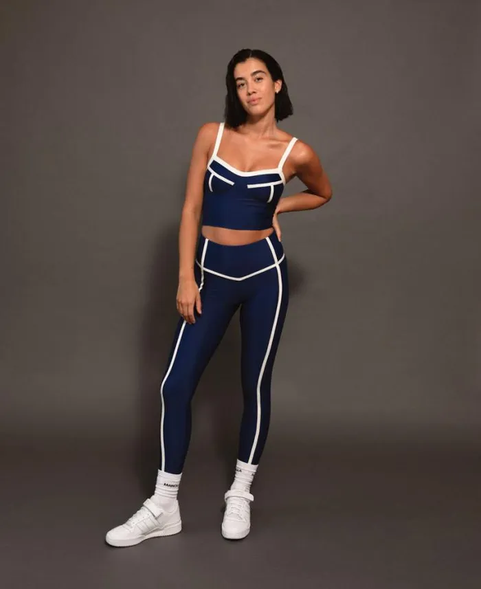 ALOHAS Sportswear Women Top Arrow Rib 8211 Blue Top