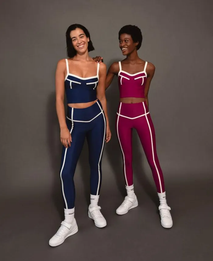 ALOHAS Sportswear Women Top Arrow Rib 8211 Blue Top
