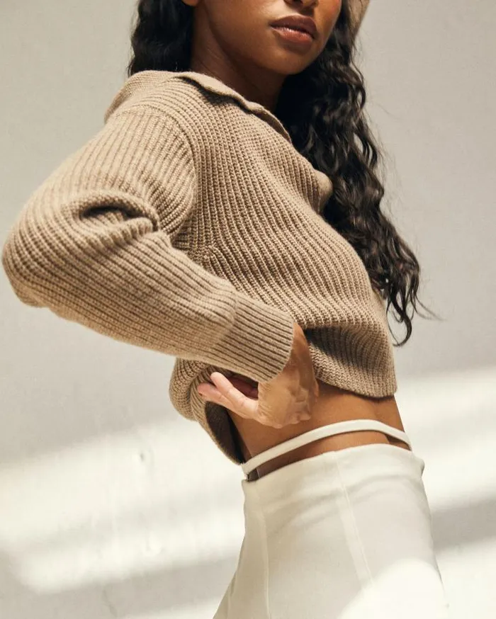 ALOHAS Sweaters and Cardigans Women Airliner 8211 Brown Knit Top