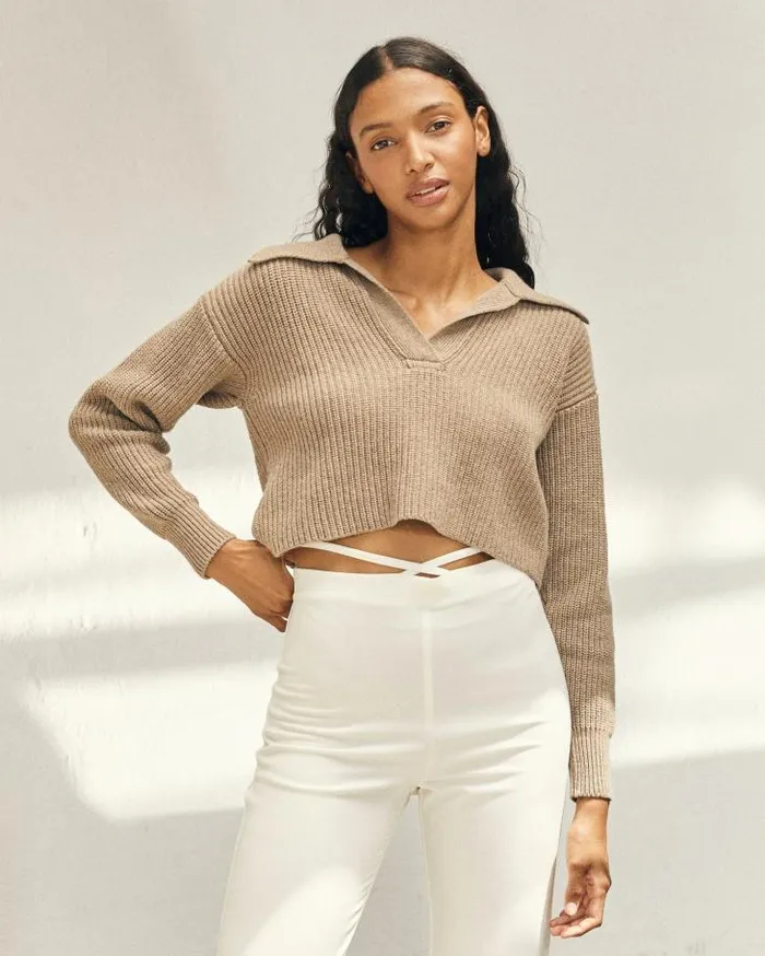 ALOHAS Sweaters and Cardigans Women Airliner 8211 Brown Knit Top