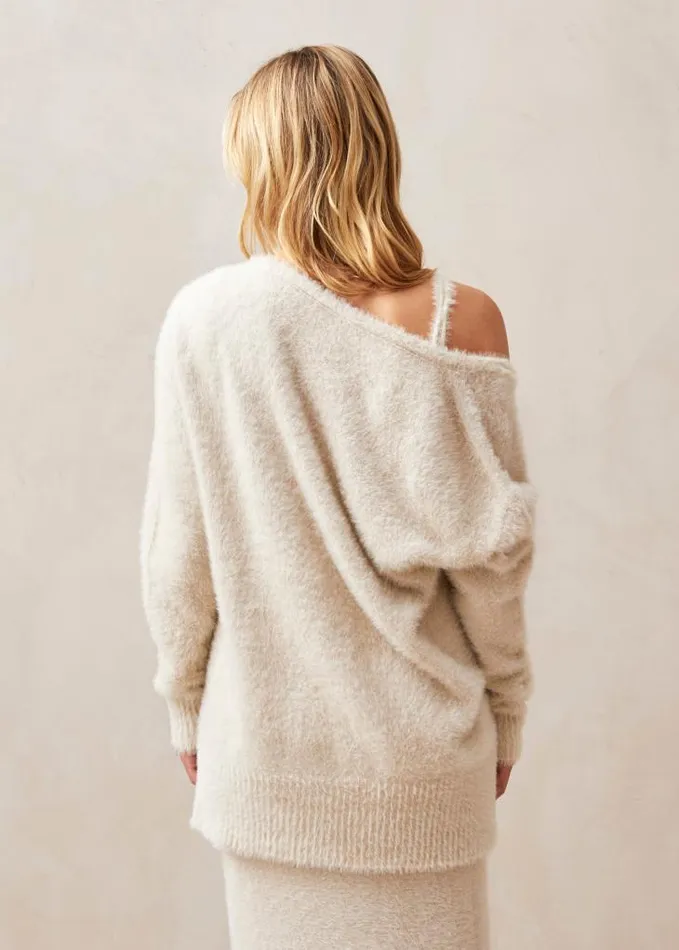 ALOHAS Sweaters and Cardigans Women Dua 8211 Ecru Knitted Cardigan