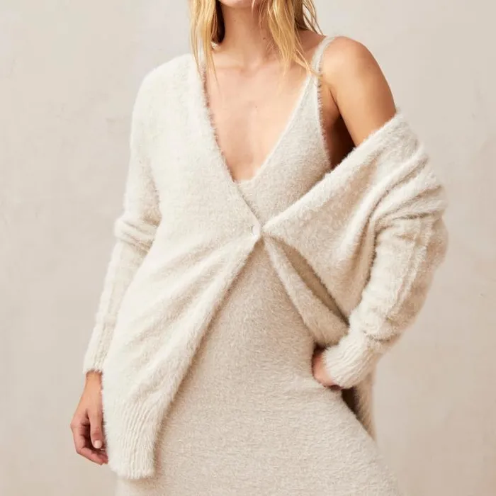 ALOHAS Sweaters and Cardigans Women Dua 8211 Ecru Knitted Cardigan