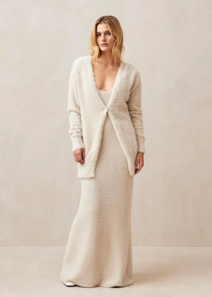 ALOHAS Sweaters and Cardigans Women Dua 8211 Ecru Knitted Cardigan