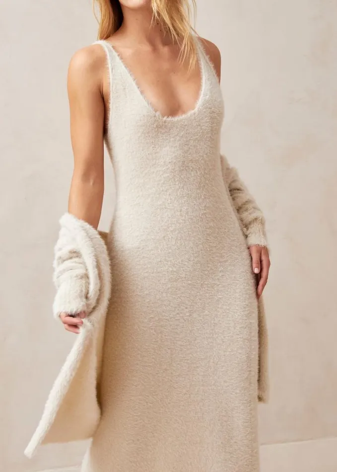ALOHAS Sweaters and Cardigans Women Dua 8211 Ecru Knitted Cardigan