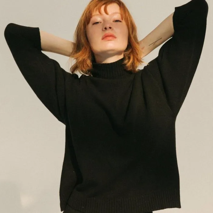 ALOHAS Sweaters and Cardigans Women Passenger 8211 Black Knit Top