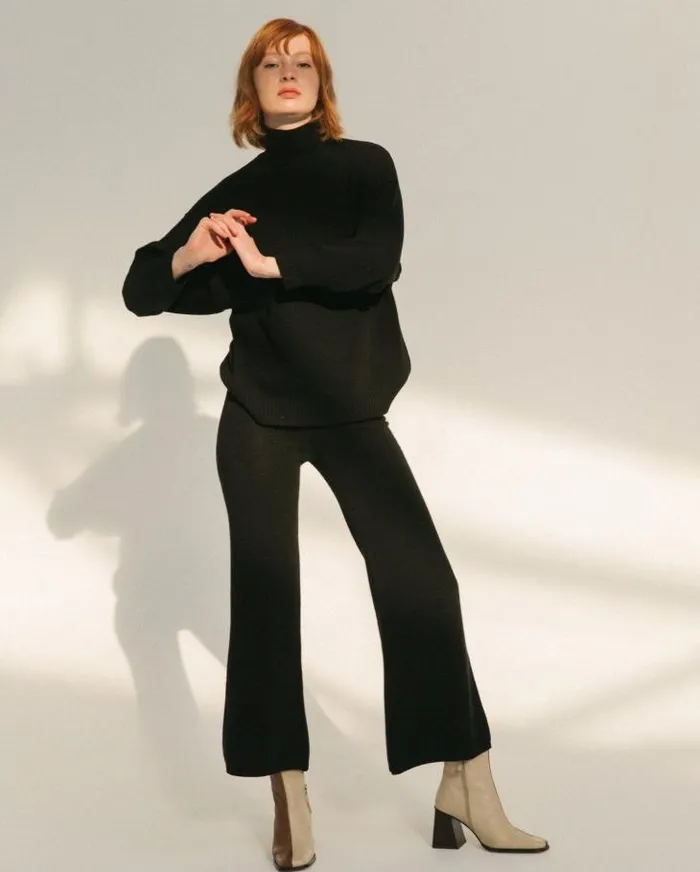ALOHAS Sweaters and Cardigans Women Passenger 8211 Black Knit Top