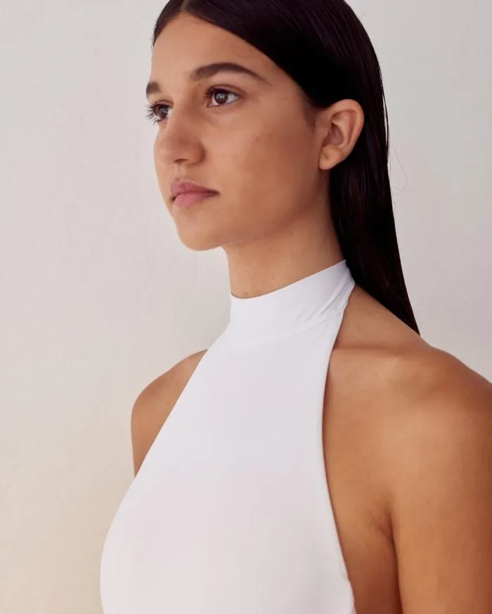 ALOHAS Swimwear Women The Higher 8211 White Econyl Swimsuit