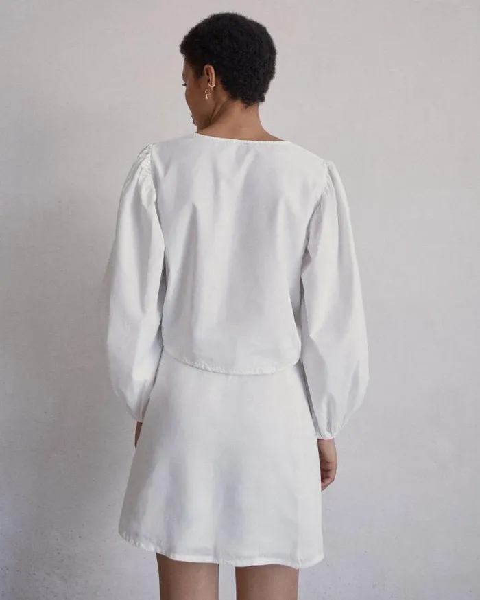 ALOHAS Tops Women Dazzling 8211 White Cotton Top