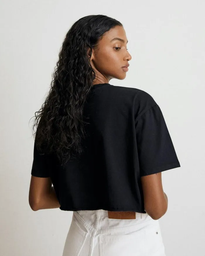 ALOHAS Tops Women Fly 8211 Black Cotton TShirt