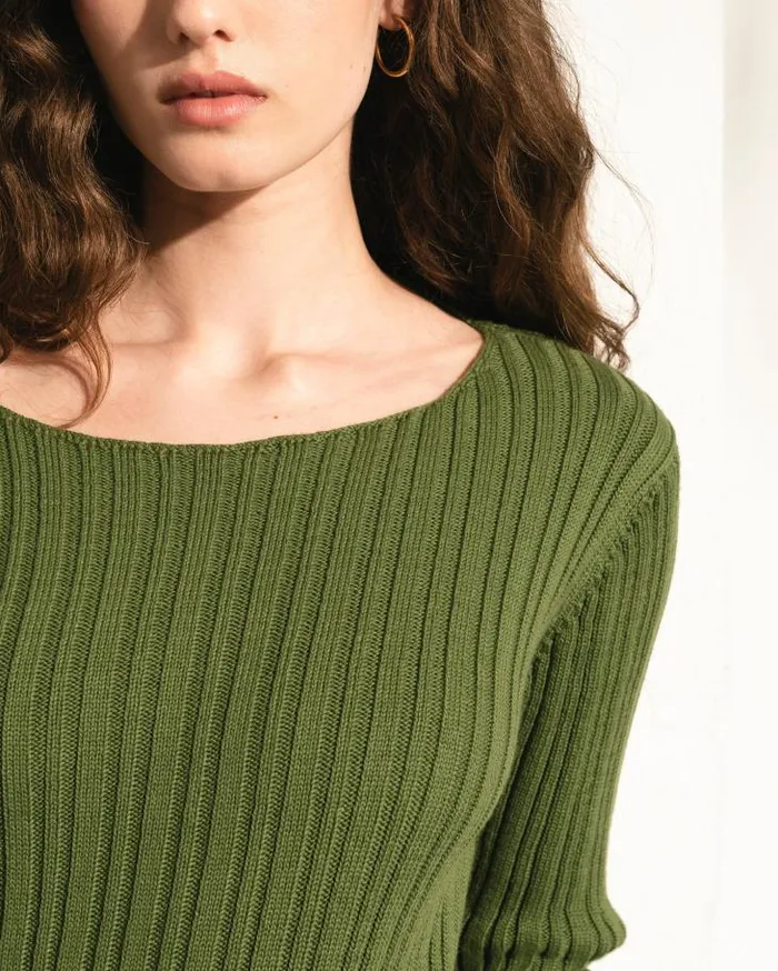 ALOHAS Tops Women Honest 8211 Green Knit Top