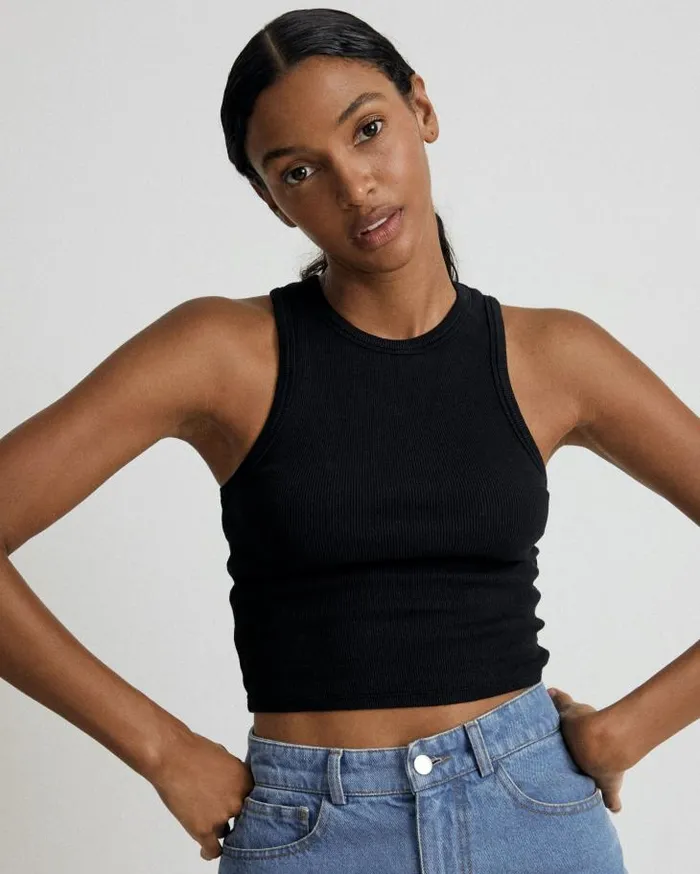 ALOHAS Tops Women Lift 8211 Black Cotton Top