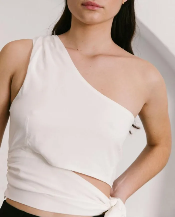 ALOHAS Tops Women Magnet 8211 White Cotton Top