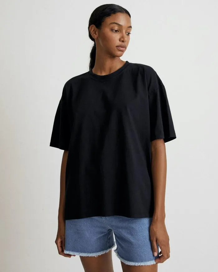 ALOHAS Tops Women Slack 8211 Black Cotton Top