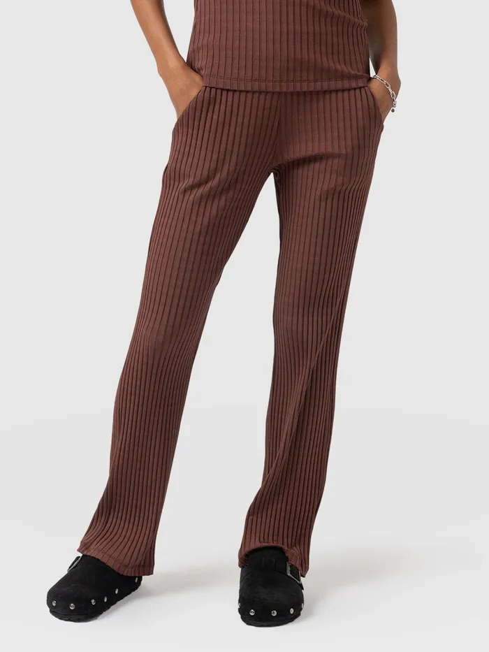 Apartment Pant 8211 Maroon Rib Maroon Rib Women Saint And Sofia Pants