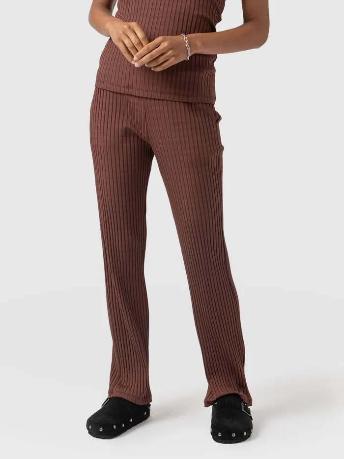 Apartment Pant 8211 Maroon Rib Maroon Rib Women Saint And Sofia Pants