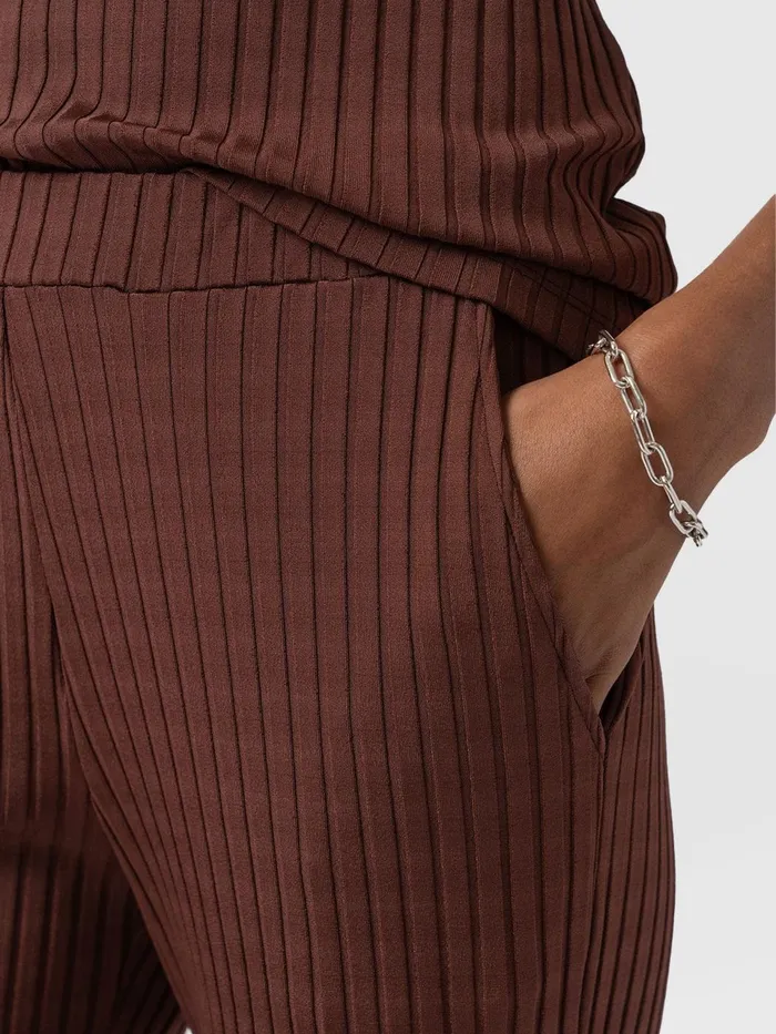Apartment Pant 8211 Maroon Rib Maroon Rib Women Saint And Sofia Pants