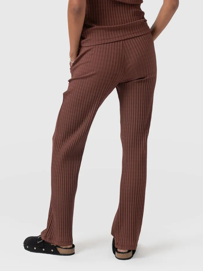 Apartment Pant 8211 Maroon Rib Maroon Rib Women Saint And Sofia Pants