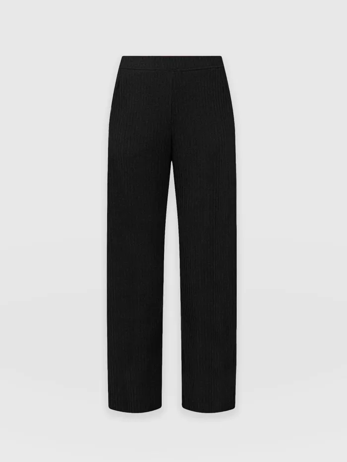 Apartment Pant Ribbed 8211 Black Rib Black Rib Women Saint And Sofia Pants