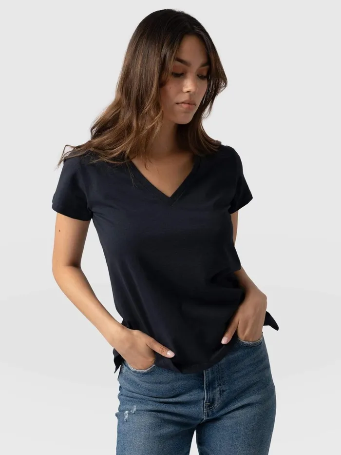 Apartment Tee 8211 Navy Navy Women Saint And Sofia TShirts and Tanks