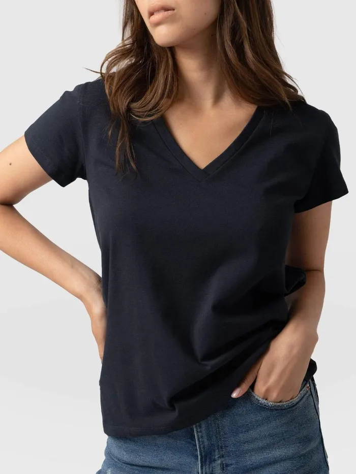 Apartment Tee 8211 Navy Navy Women Saint And Sofia TShirts and Tanks