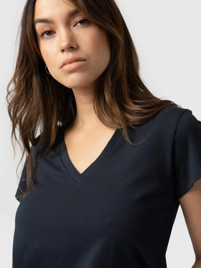Apartment Tee 8211 Navy Navy Women Saint And Sofia TShirts and Tanks