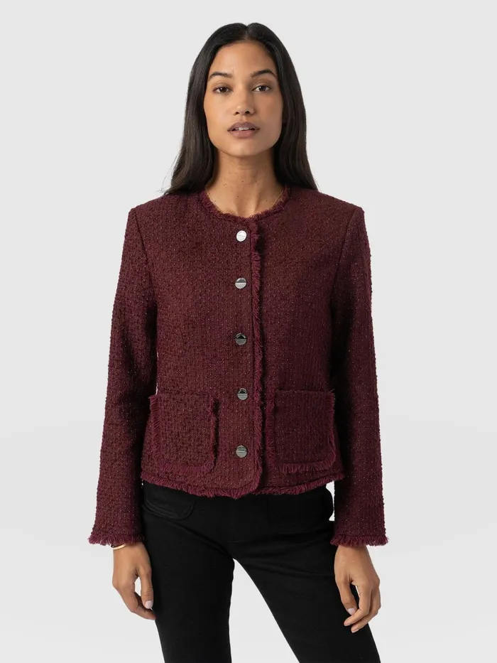 Ashby Jacket 8211 Maroon Maroon Women Saint And Sofia Blazers