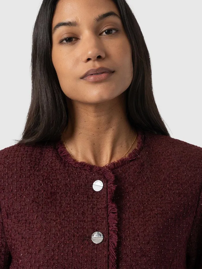 Ashby Jacket 8211 Maroon Maroon Women Saint And Sofia Blazers