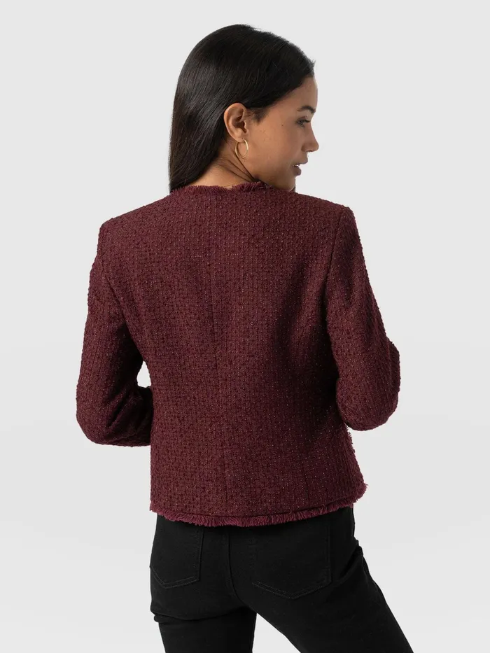 Ashby Jacket 8211 Maroon Maroon Women Saint And Sofia Blazers
