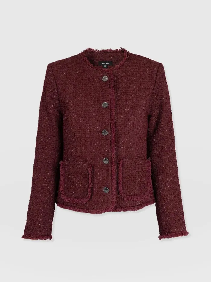 Ashby Jacket 8211 Maroon Maroon Women Saint And Sofia Blazers