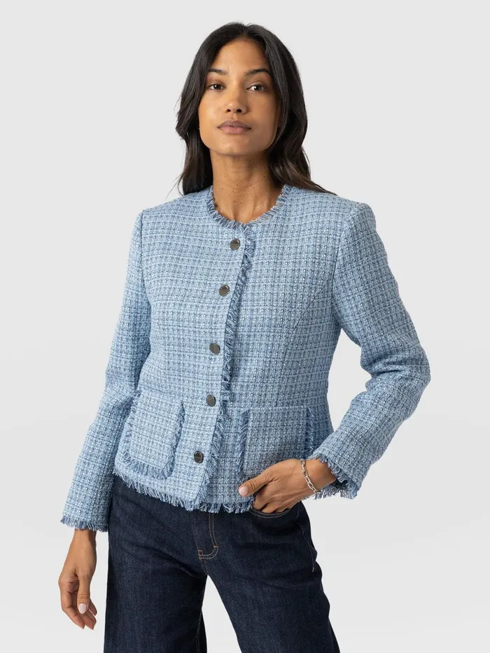 Ashby Jacket 8211 Pale Blue Pale Blue Women Saint And Sofia Blazers