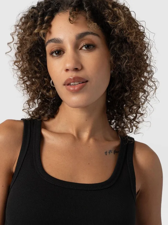 Asher Scoop Neck Vest 8211 Black Black Women Saint And Sofia TShirts and Tanks