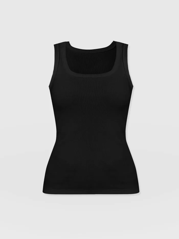 Asher Scoop Neck Vest 8211 Black Black Women Saint And Sofia TShirts and Tanks
