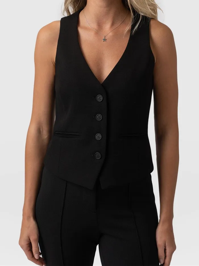 Astrid Vest 8211 Black Black Women Saint And Sofia Blazers