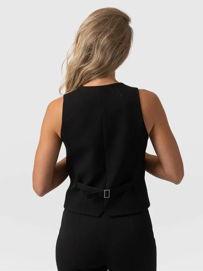 Astrid Vest 8211 Black Black Women Saint And Sofia Blazers