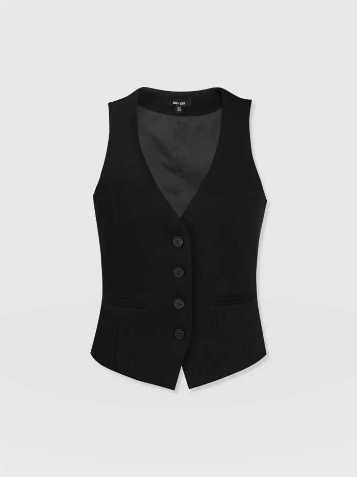 Astrid Vest 8211 Black Black Women Saint And Sofia Blazers