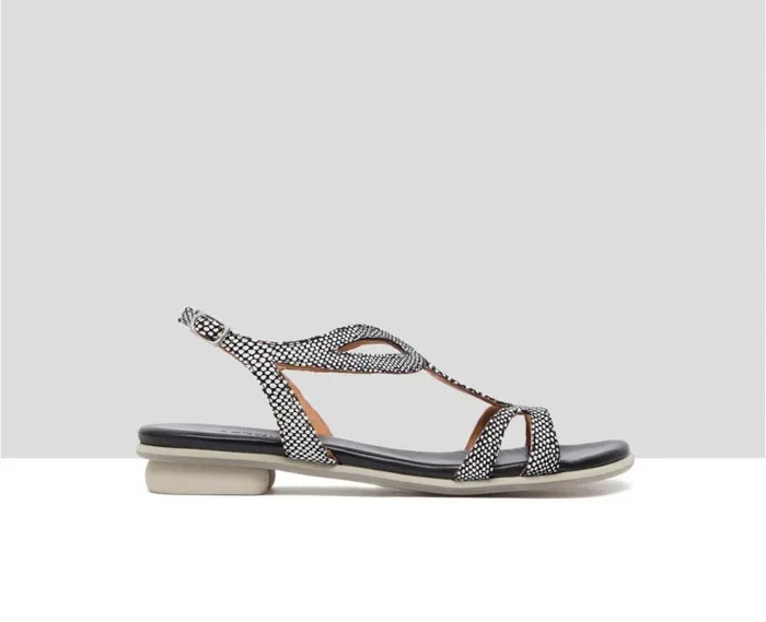 Audley Shoes Flat Leather Sandal Donata Black Women Flat